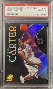 1998 Skybox E-X Century #89 Vince Carter RC Raptors Rookie PSA 9 MINT
