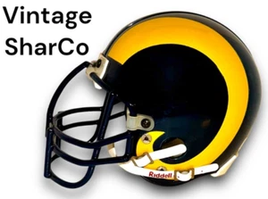 L. A. RAMS 1983-1995 ERA THROWBACK AUTHENTIC VINTAGE SHARCO MINI FOOTBALL HELMET - Picture 1 of 7