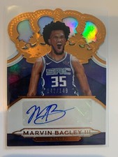 2018-19 NBA Panini Crown Royale Marvin Bagley III Auto 142/149 RC Rookie Kings