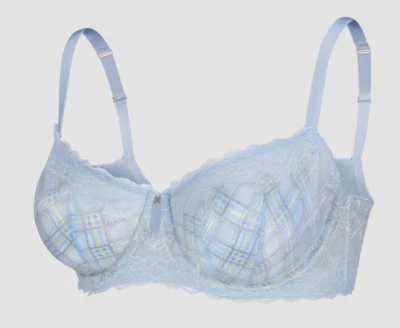 Sutiã Savage X Fenty Sparkle Prep sem forro balconette 335894 azul tamanho 36B NOVO - Imagem 1 de 4