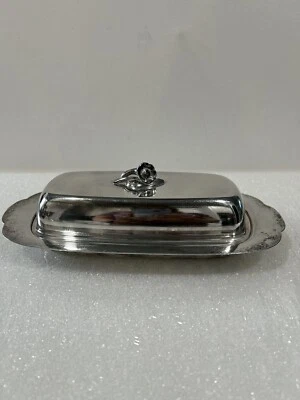 Plato de mantequilla vintage plateado Oneida Foto 1 de 4