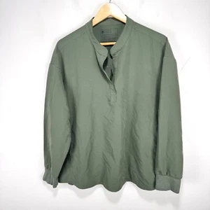 Figs Langarm Scrub Top Pullover Damen Gr. XL grün Band Kragen Taschen offen - Bild 1 von 9
