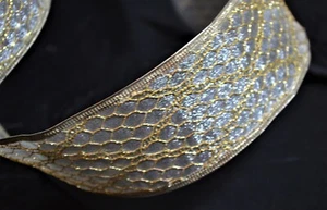 Martha Stewart Wire Edge Sheer Gold Craft Ribbon, New 2" Favorites 5 yd metallic - Picture 1 of 9