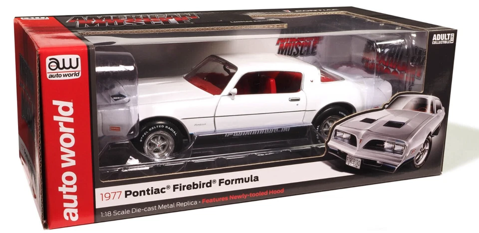 1977 Pontiac Firebird Formula Cameo White 1 to 18 Diecast