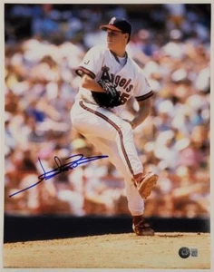 Jim Abbott signed 11x14 Photo California Angels Autograph ~ Beckett BAS Witness - Picture 1 of 2