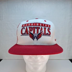 Washington Capitols Hat Cap Reebok White Red Hockey Snapback Cap NHL - Picture 1 of 7