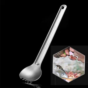 Titanium Fork Long Handle Fork Outdoor Camping Spork Tableware Picnic ForkNWEO - Picture 1 of 6