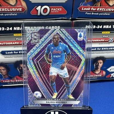 2020-21 Chronicles - Spectra Serie A Purple Mojo Prizm #6 Kalidou Koulibaly - Image 1 of 2