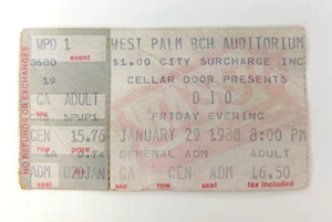 Boleto de concierto Dio/Megadeath/Savatage West Palm Beach FL Auditorium 1988 - Imagen 1 de 4