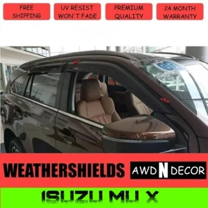 Weather Shields Weathershields For ISUZU MUX MU-X 2020-2023 Tinted Window Visors - Foto 1 di 3