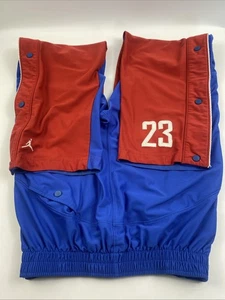 Chicago Bulls Pants Mens Medium Red Blue NBA Basketball Tearaway 23 Jordan brand - Picture 1 of 14