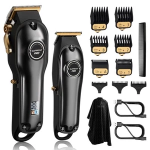 PRO Professional Hair Clippers for Men- Hair Cutting Kit & Zero Gap T-Blade T... - Picture 1 of 7