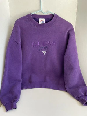 Vintage Guess Jeans Crewneck Sweatshirt Size medium Embroidered Purple - Image 1 of 4