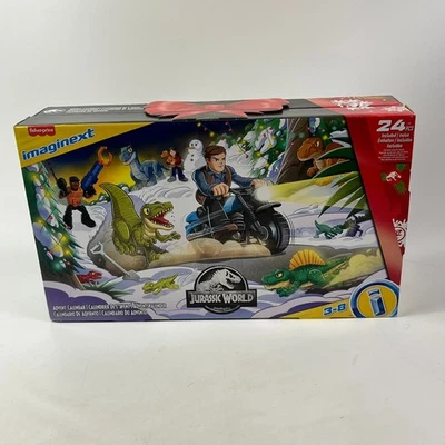 Imaginext Jurassic World Advent Calendar 2022 Dinosaur Playset New Sealed 24 Pcs - Image 1 of 4