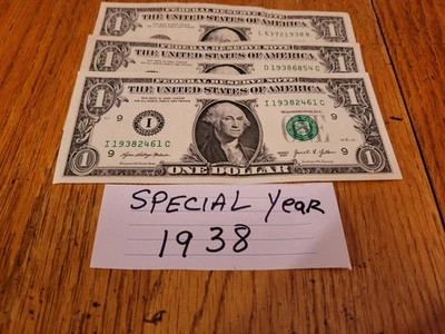 $1 2013/2017a/2021/Fancy Note/Anniversary/Birthday/Death Date/ THE YEAR 1938 - Image 1 of 4