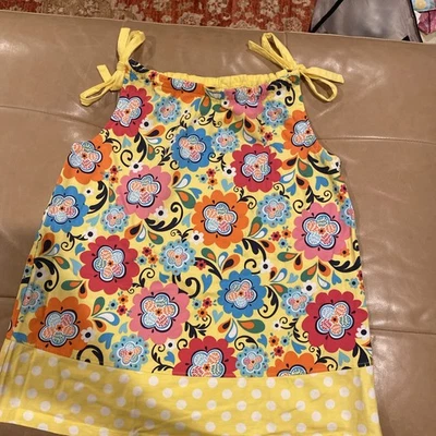 Hanna Andersson Floral Tie Dress size 130 (8) - Image 1 of 4