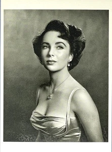Elizabeth Taylor Art Print Card Photo By Philippe Halsman Fotofolio 4”x6” - Picture 1 of 5