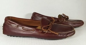 Herren 9 D Cole Haan Gunnison Fahrer Halbschuh Braun Leder Fahren Mokassins 13215 - Bild 1 von 13
