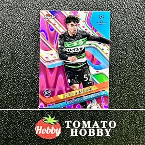 TOPPS FINEST UEFA 2024-25 JOAO SIMOES /250 PINK RAYWAVE REFRACTOR SCP - Picture 1 of 2