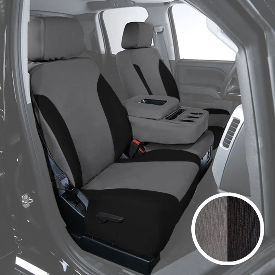 For Ford Windstar 95-97 Canvas 1st Row Charcoal w Black Custom Seat Covers Foto 1 de 4