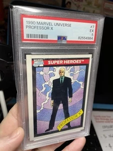 1990 MARVEL UNIVERSE UNIVERSE, Professor X PSA 5, TCG, CCG Vintage Card, Hero - Picture 1 of 6