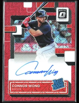 Connor Wong 2022 Donruss Optic Red Mojo Prizm RC Auto /99 #RRS-WO Boston Red Sox - Image 1 of 2