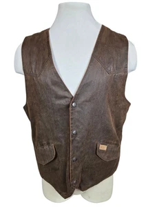 Chaleco Outback Trading Co Para Hombre Cuero Forrado Occidental Talla - XL - Imagen 1 de 5