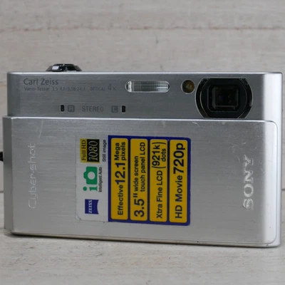 Sony DSC-T900 12MP Slim CyberShot Digital Camera *TESTED* See Description - Image 1 of 4