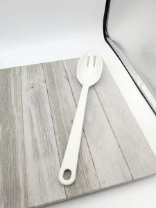 Tailor Made Products #2 White Nylon Plastic Slotted Spoon Fork Spork 11 1/2" - Picture 1 of 8