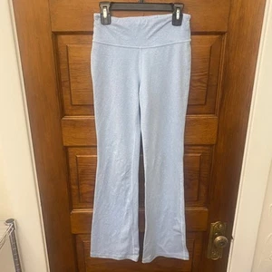 Athleta Girl High Rise Softluxe Chit Chat Flare Pant Light Blue Heather L 12 - Picture 1 of 20