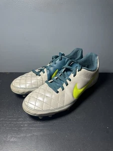Nike Tiempo Rio FG Soccer Cleats Blue White 749702-400 Adult Women's Size 9 - Picture 1 of 8