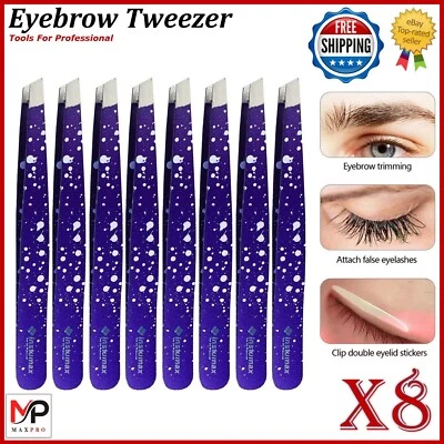 Juego de pinzas profesionales de precisión de acero inoxidable para recortadoras de cejas Foto 1 de 4