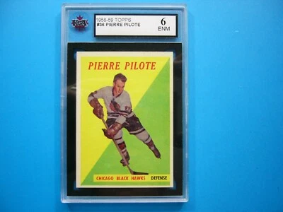 1958/59 TOPPS NHL HOCKEY CARD #36 PIERRE PILOTE KSA 6 EX/NM SHARP!! 58/59 GL - Image 1 of 2