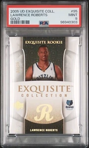 2005 Upper Deck UD Exquisite Lawrence Roberts Rookie Gold /25 #95 PSA 9 - Picture 1 of 2