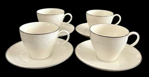 Set Of 4 Vintage Noritake Lorelei 7541 Ivory China Cup & Saucer Set Excellent - Picture 1 of 16