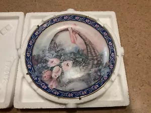 W L GEORGE "TULIPS AND LILACS" PLATE, SIGNED BY LENA LIU - Picture 1 of 2
