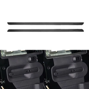Cubierta de tira de panel de puerta delantera de fibra de carbono 2 piezas para Jeep Wrangler 2007-2010 - Imagen 1 de 14