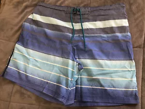 new mens xxl blue bathing suit 44w lined Pockets 9 In Inseam - Picture 1 of 7