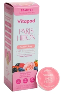 Lot of 2-Paris Hilton Drink Mix Pods for Vitapod Bottle 7-Pod Boxes Radiant Rose - Picture 1 of 3