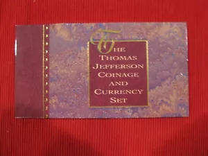 Thomas Jefferson Coinage And Currency Set 1993 Silver Coin & $2 Bill Note - Picture 1 of 7