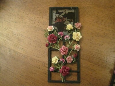 'Romantic' Rose Trellis w/Decorative Screen 1:12 dollhouse miniature LMS-DESIGNS - Image 1 of 3