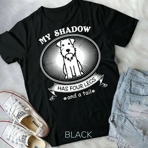 Miniature Schnauzer TShirts My Dog is My Shadow Funny Gift Unisex T-shirt - Picture 1 of 11