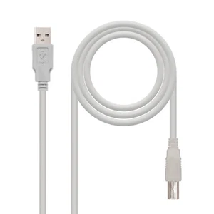 Cable USB 2.0 tipo A/B para impresora Macho-Macho , Beige, 1.8m Nanocable - Imagen 1 de 3