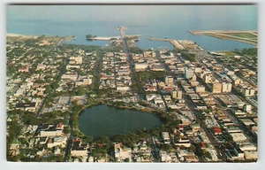 Postcard Aerial View of Mirror Lake in St. Petersburg, FL. - Picture 1 of 2
