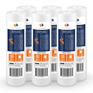 6-PACK of 5 Mic 10" Sediment Water Filters for Any Standard RO Unit by Aquaboon - Picture 1 of 8