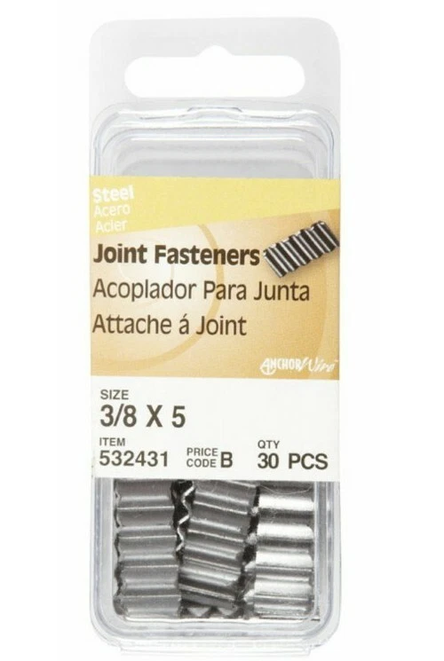 Sujetadores de juntas corrugadas Hillman #532431 30 piezas.  NUEVO Foto 1 de 1