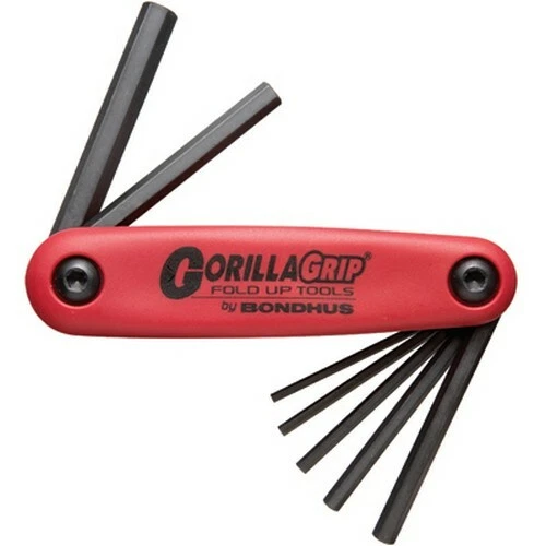 Bondhus 12587 GorillaGrip Set of 7 Hex Fold-up Keys, sizes 2-8mm - Image 1 of 1