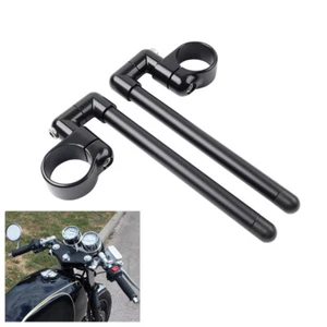51MM Cafe Racer Bars 7/8" Motorcycle Universal Clip-On Handlebar Fork Tube - Picture 1 of 11
