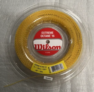NUOVISSIMO WILSON EXTREME OCTANE 16 1,30 mm 660 piedi 200 m mulinello corda tennis GIALLO - Foto 1 di 2