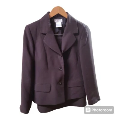 Traje Falda Mujer Worthington Vintage 2 Piezas Marrón Oscuro Talla 8 Foto 1 de 4